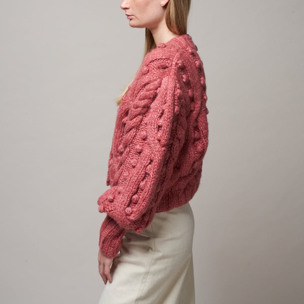 SEA nyc Chunky Knit Pink Sweater - Picture 3 of 8